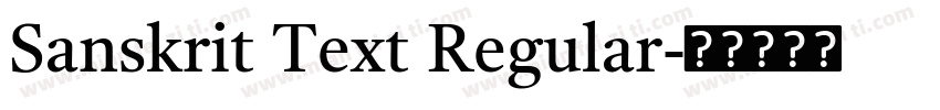 Sanskrit Text Regular字体转换